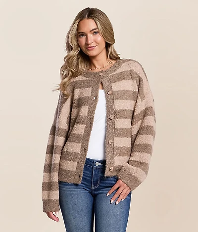 Striped Cardigan Sweater