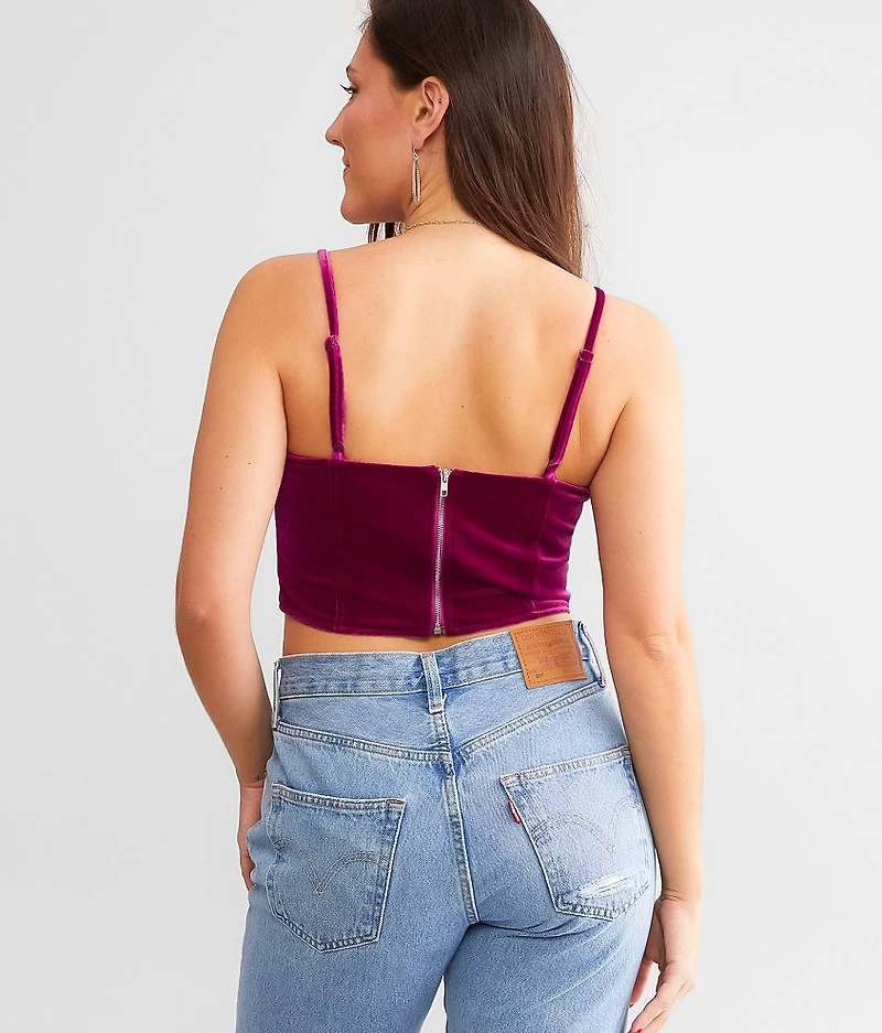 Velvet Corset Tank Top