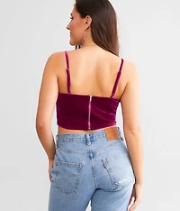 Velvet Corset Tank Top