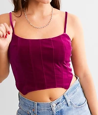 Velvet Corset Tank Top