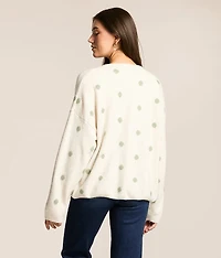 Polka Dot Cardigan Sweater