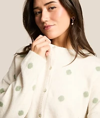 Polka Dot Cardigan Sweater