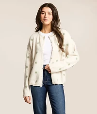 Polka Dot Cardigan Sweater