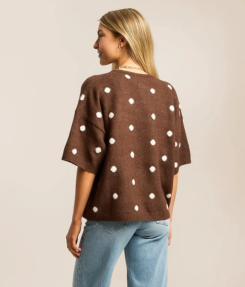 Polka Dot Cardigan Sweater