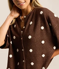 Polka Dot Cardigan Sweater
