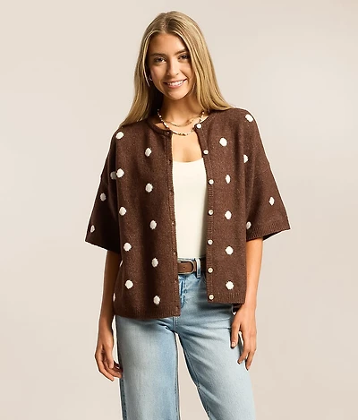 Polka Dot Cardigan Sweater