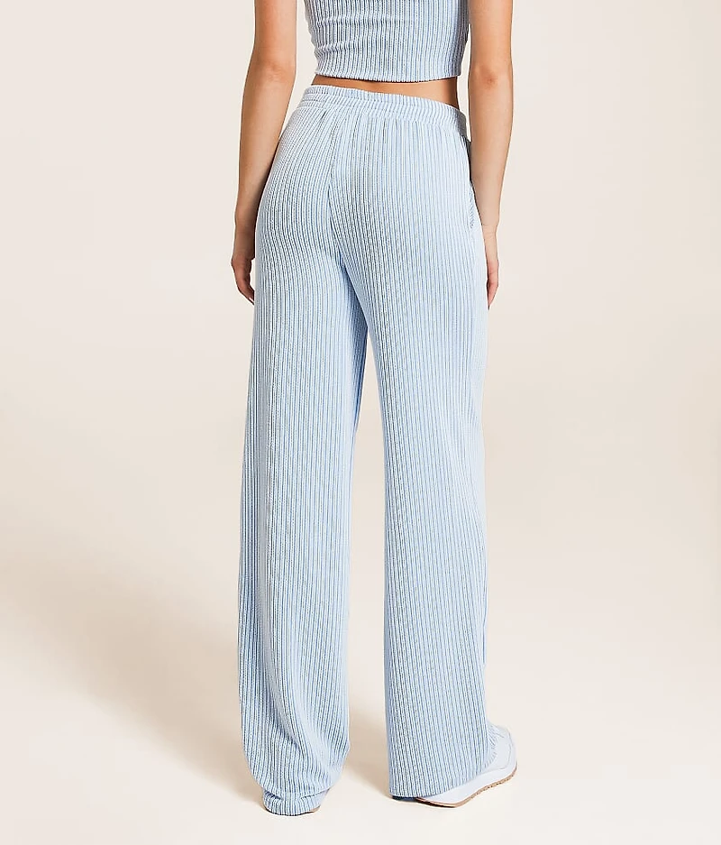 Rib Knit Wide Leg Pant