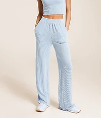 Rib Knit Wide Leg Pant