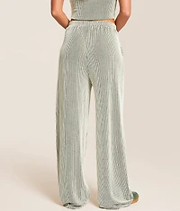 Rib Knit Wide Leg Pant
