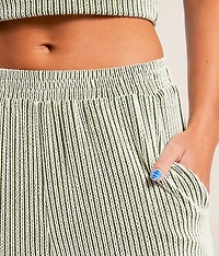 Rib Knit Wide Leg Pant