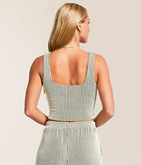 Rib Knit Cropped Tank Top