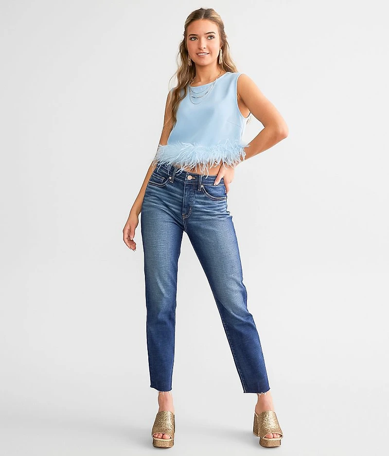 Feather Trim Tank Top