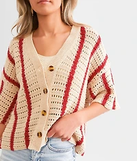 Striped Cardigan Sweater