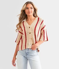 Striped Cardigan Sweater