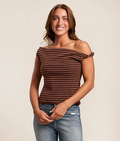 Twisted Off The Shoulder Top