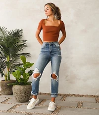 Back Lace-Up Sweater