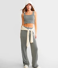 Rib Knit Flare Pant
