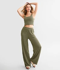 Rib Knit Flare Pant