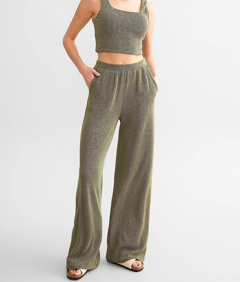 Rib Knit Flare Pant