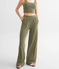 Rib Knit Flare Pant