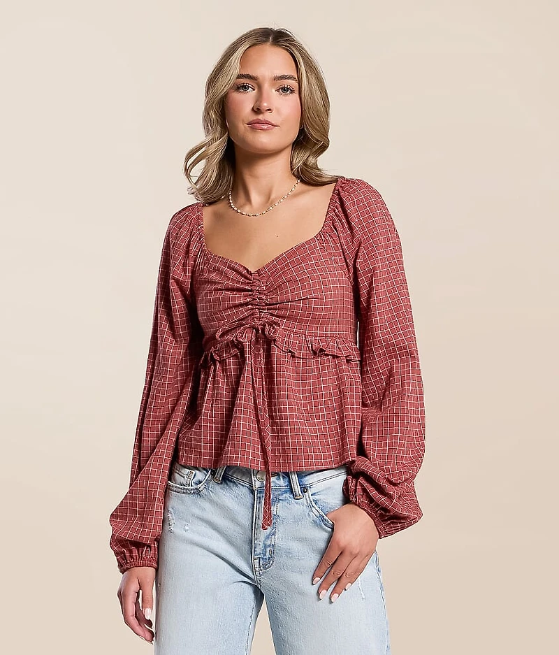 Cinch Front Tie Top