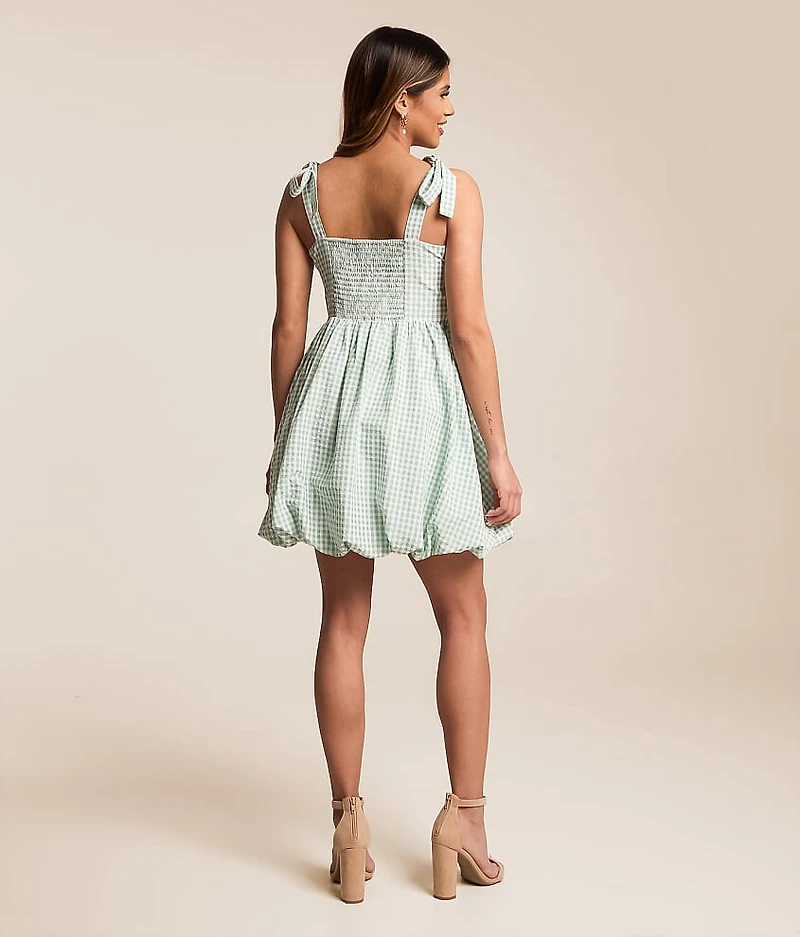 Gingham Mini Bubble Dress