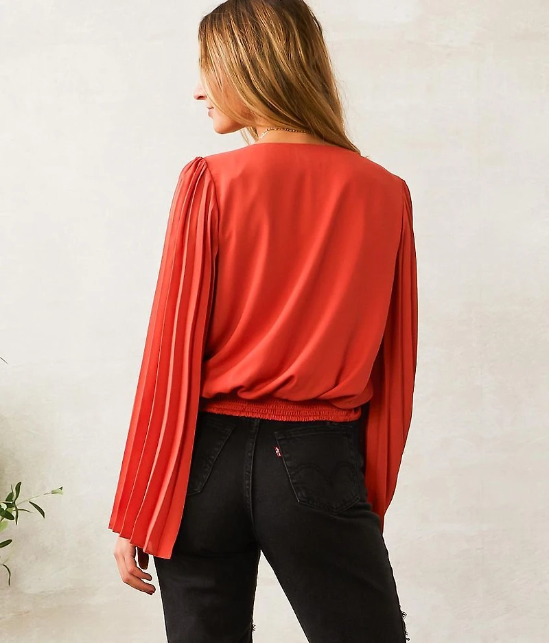 Pleated Sleeve Top