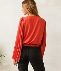 Pleated Sleeve Top