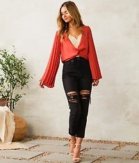 Pleated Sleeve Top