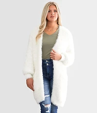 red by BKE Eyelash Knit Cardigan Sweater