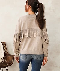 Fringe Cardigan Sweater
