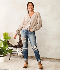 Fringe Cardigan Sweater