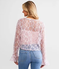 Floral Eyelash Top