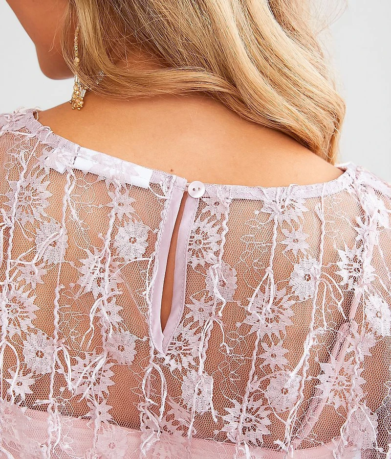 Floral Eyelash Top
