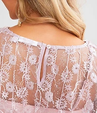 Floral Eyelash Top