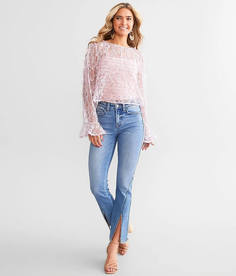Floral Eyelash Top