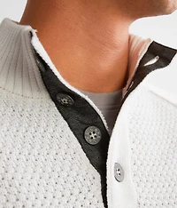 Textured Henley Sweater