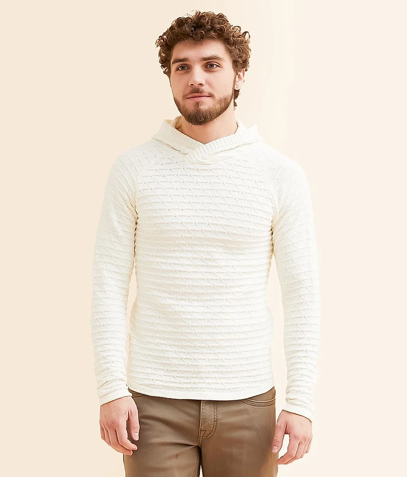 Open Weave Hooded Sweater
