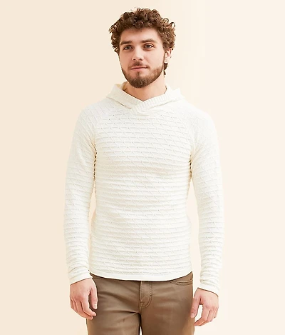 Open Weave Hooded Sweater