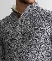Cable Knit Henley Sweater