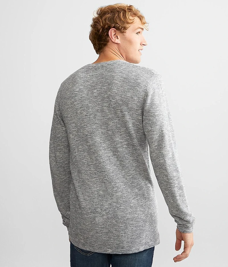 Textured Henley Sweater