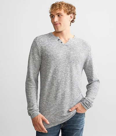 Textured Henley Sweater