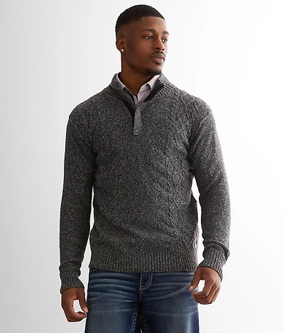 Cable Knit Quarter Zip Sweater