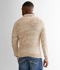 Basketweave Henley Sweater