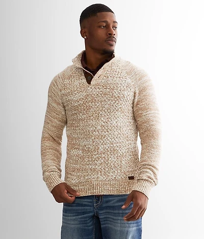 Basketweave Henley Sweater
