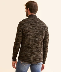 Mixed Yarn Henley Sweater