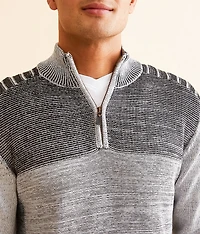 Plated Quarter Zip Sweater