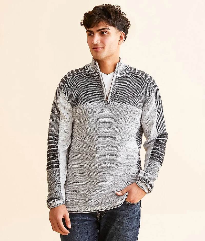 Plated Quarter Zip Sweater