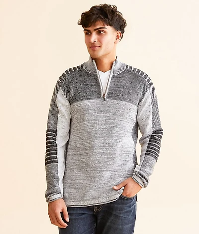 Plated Quarter Zip Sweater