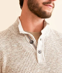Textured Henley Sweater